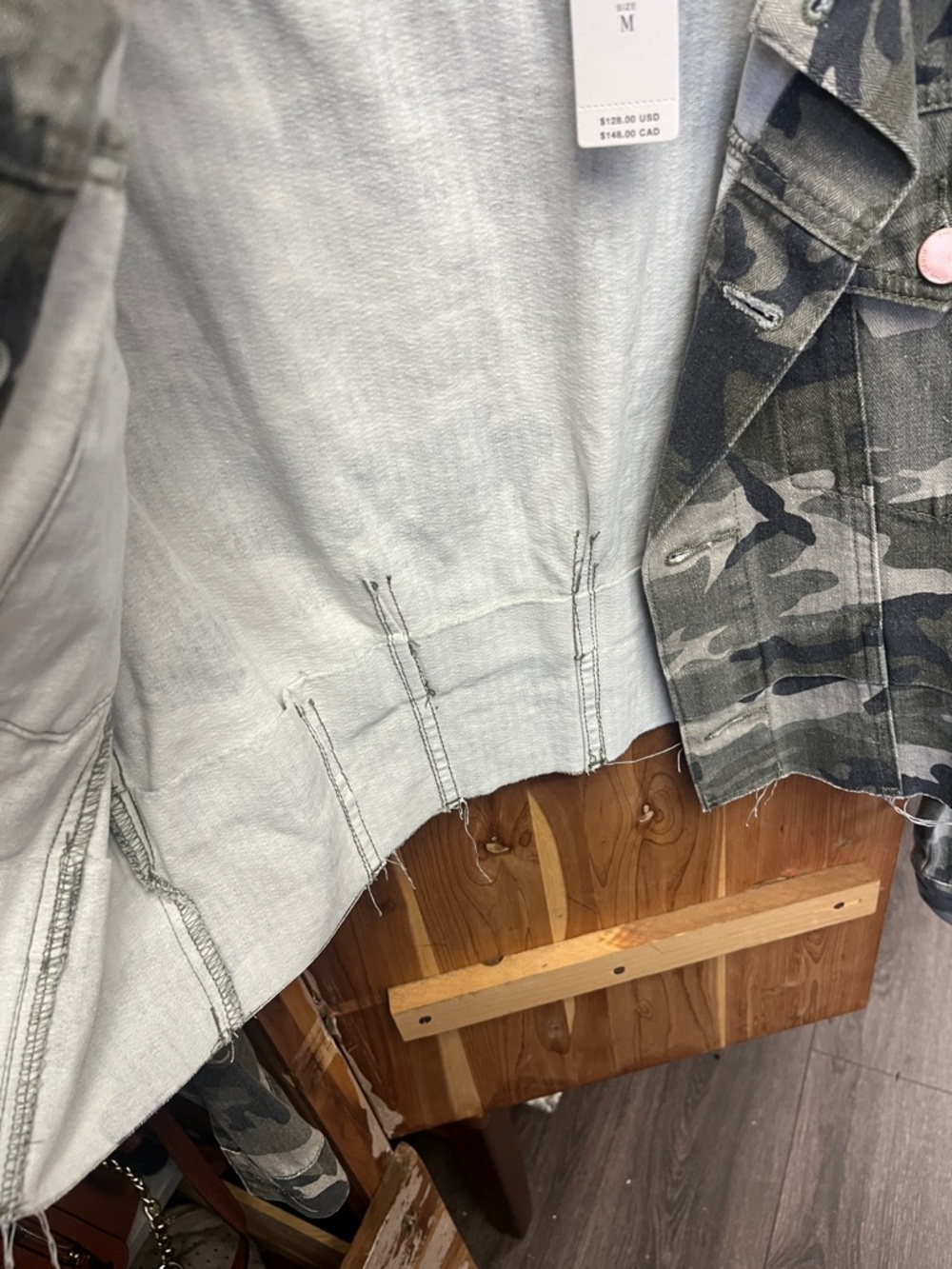 Dear John Green Camo Cropped Trucker Jacket - Picture 7 of 8
